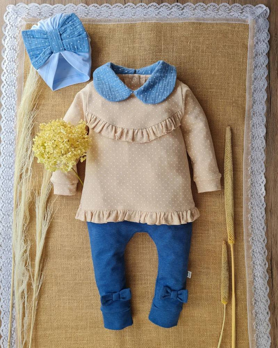 3031 Sophie Tunika z długim rękawem Marija - beżowy