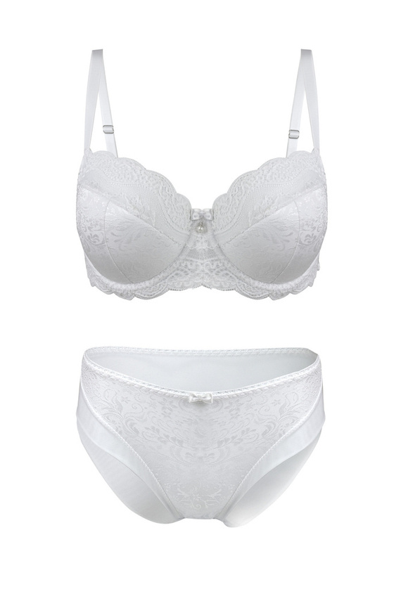 01095 Snow Biustonosz półusztywniany semi-soft Mediolano biały