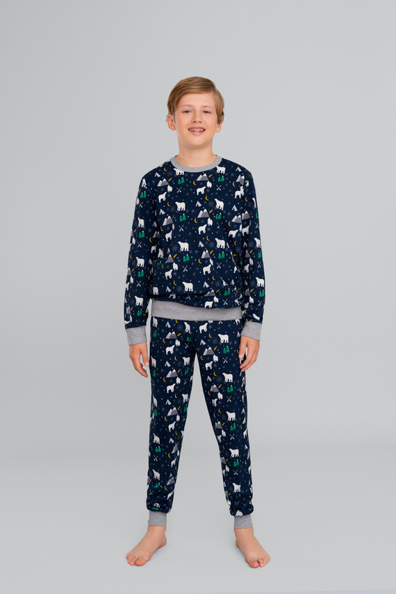 Sid Piżama dziecięca Italian Fashion- druk burgundowy