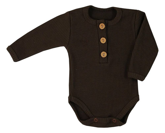 Guziczek Body dla chłopca Koala - ciemny brąz