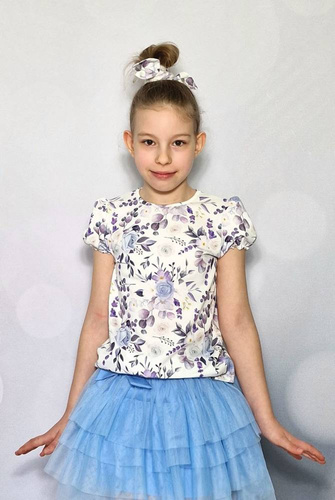 Inez Spódniczka tiulowa Bambarillo błękitny