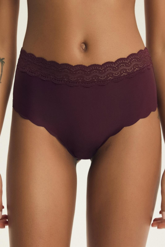 Figi 44418 K-002 Polly laser cut koronka 2-pak bordowy-różowy