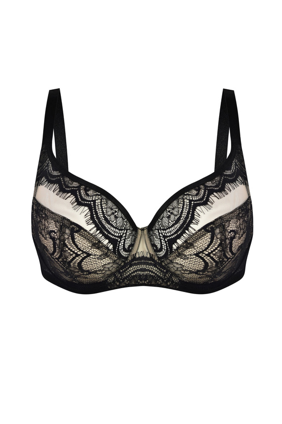 Mediolano Exclusive Soft 19257 Biustonosz miękki czarny koronkowy