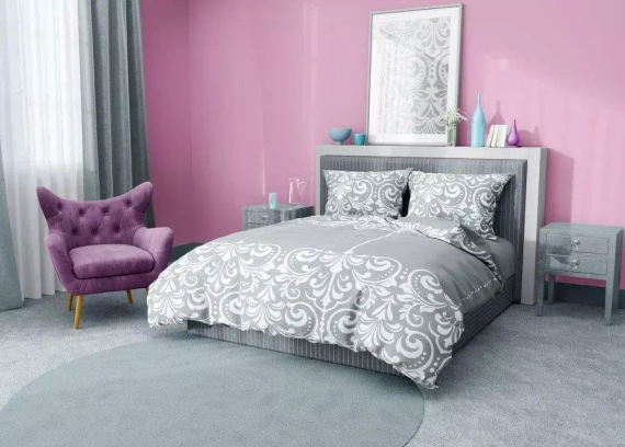 Glamour 020 Pościel bawełniana ornamenty Faro szary