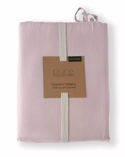 Pure 23 Pościel bawełniana jednobarwna Detexpol różowy