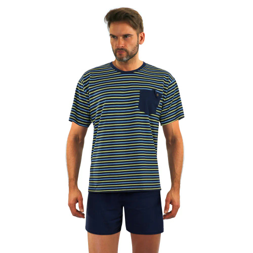 05 Piżama Męska w paski Sesto Senso - K67L