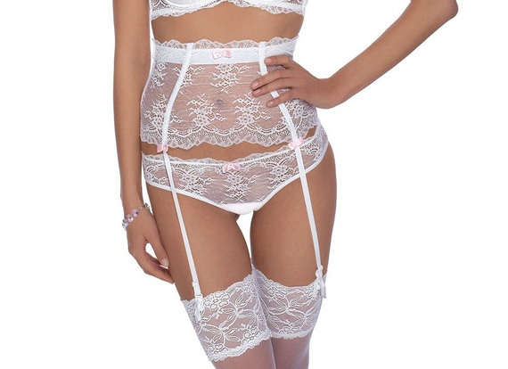 Ambre Stringi Damskie Róża biały