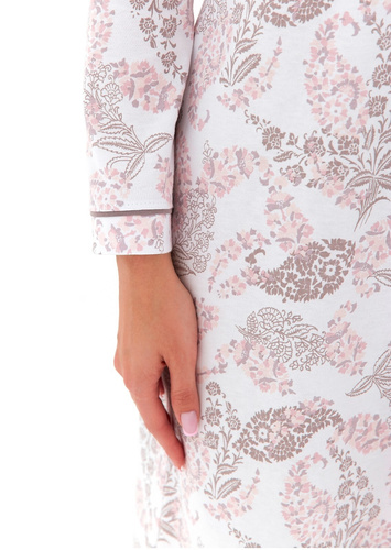 425 Koszula Nocna Cana -biały różowy