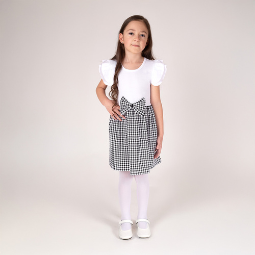 198166 Viki Sukienka z krótkim rękawem Nicol - biały