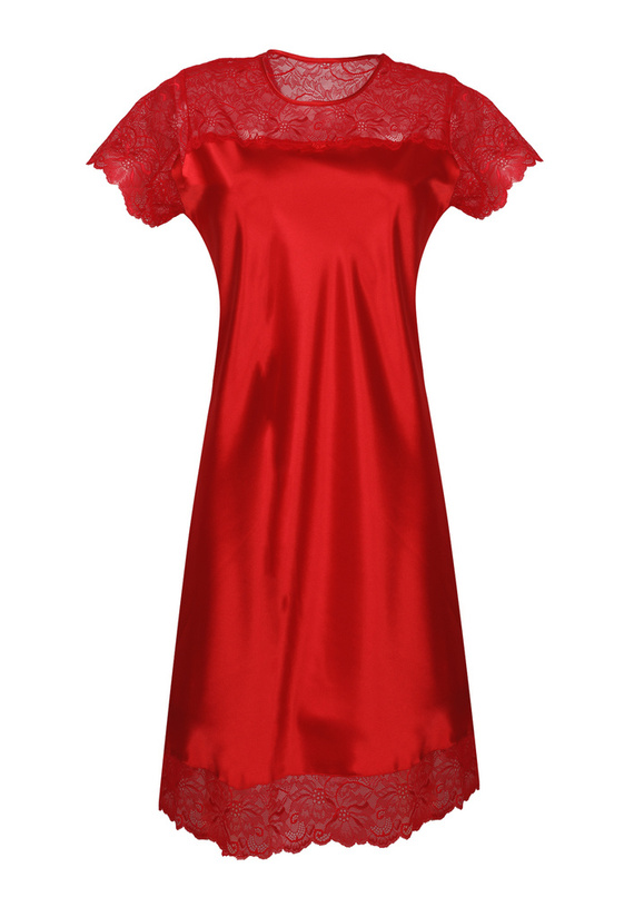 Louise Halka satynowa Koszulka damska DKaren - czerwony