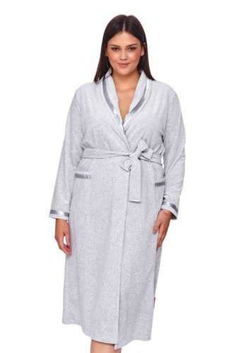 1078 Szlafrok damski Doctor Nap - grey melange