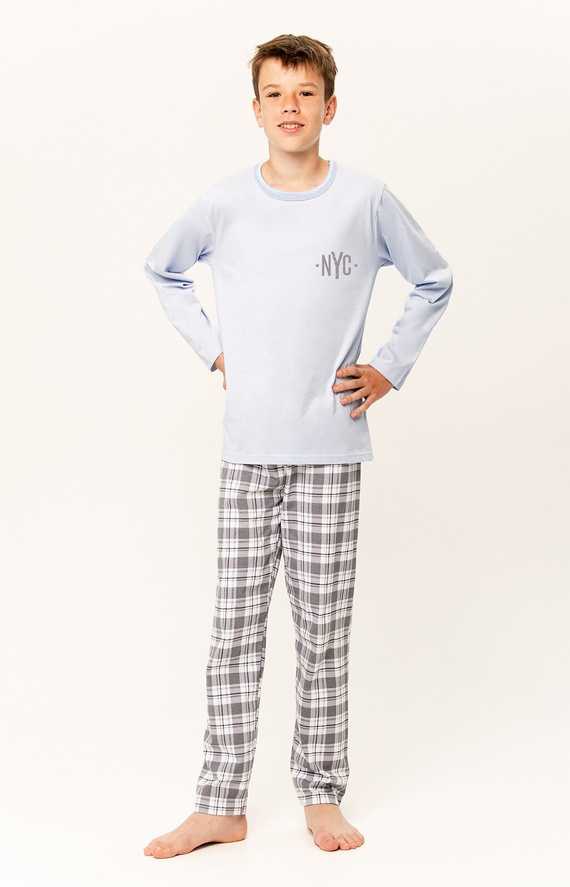 Ollie 3318 piżama chłopięca Taro - błękitny