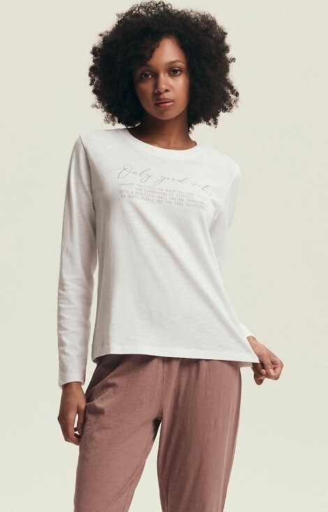 43701 Delanie Piżama damska Henderson dusty pink – bawełna, długi rękaw i spodnie