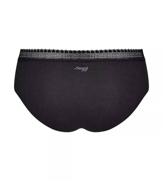 GO Ribbed R Hipster C2P Figi Damskie 2-pak Sloggi - black