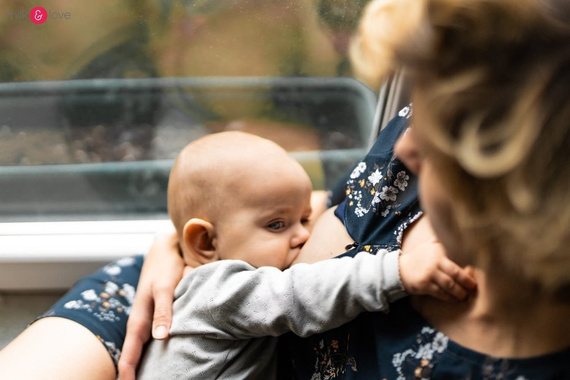 Sukienka do karmienia Milky Dress Milk&Love rękaw 3/4 print kwiatki