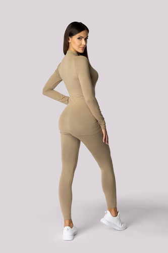 Alpha koszulka termoaktywna damska długi rękaw Spaio sand 