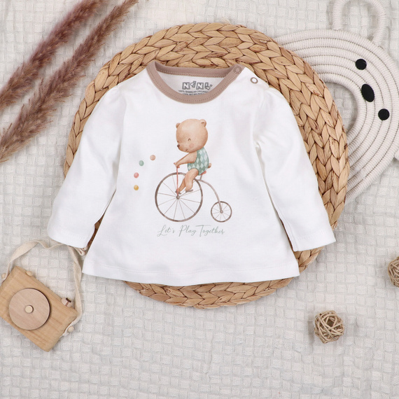 ABN-5589 Circus Bluzka niemowlęca Nini – 100% bawełna organiczna, bezpieczna dla skóry, polska produkcja