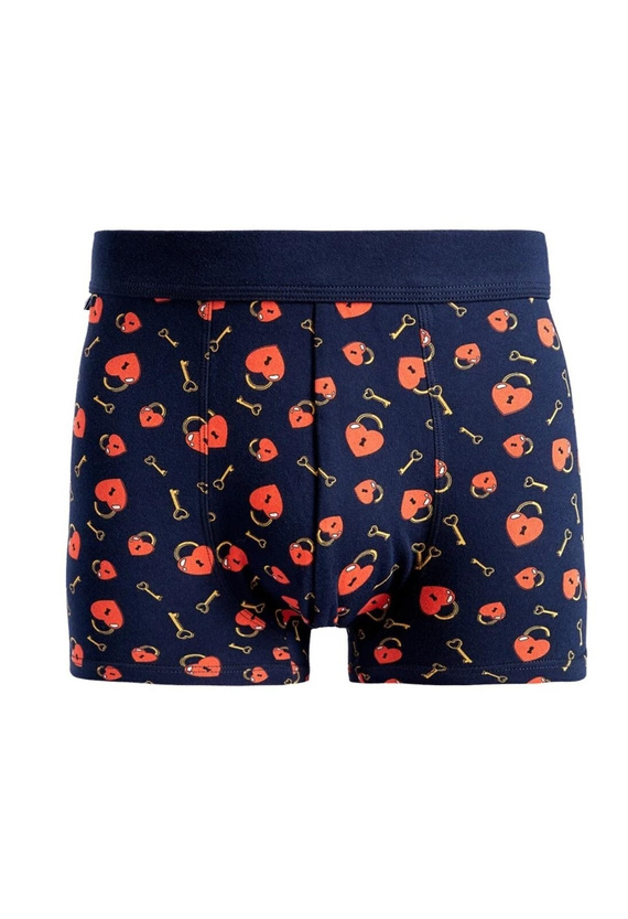 Bokserki Męskie Moraj MBX600-366 „Zapas Miłości” – Bawełna Premium, Granatowe, Prezent w Szklanym Słoiku