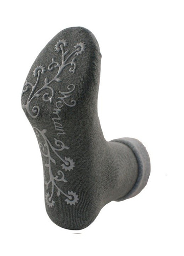 D-051 Skarpety damskie Lady Socks Frotte ABS Bratex - szary melanż