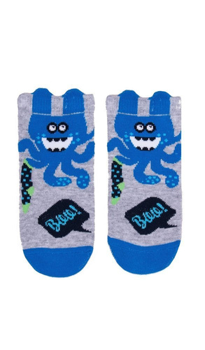 SK-65 Wzór 3D Silikon Skarpetki chłopięce YO! mix kolor