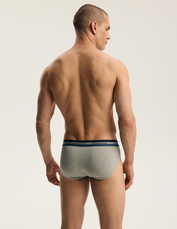 Slipy Męskie Henderson Far 45787 2-Pak Bawełniane Szare i Jeans