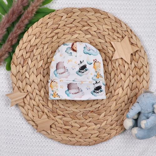 ABN-5618 Czapka niemowlęca Little Dreamers Nini z bawełny organicznej – bezpieczna, ekologiczna, komfortowa