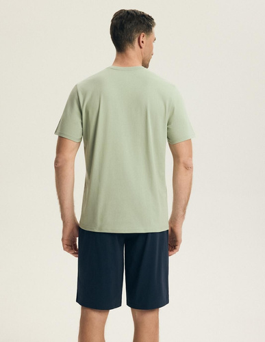 Henderson 44604 Park piżama męska bawełna krótki rękaw komfort zielona