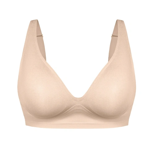 Biustonosz Silvia L070 Mefemi bez fiszbin bezszwowy modelujący second skin-beżowy