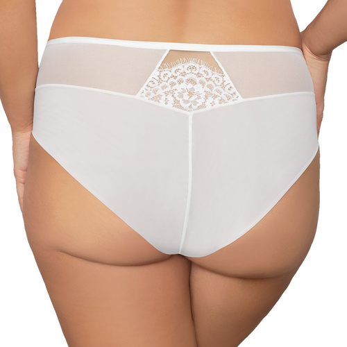 K 968 Loretta Gorsenia Figi damskie z wysokim stanem, koronka, tiul