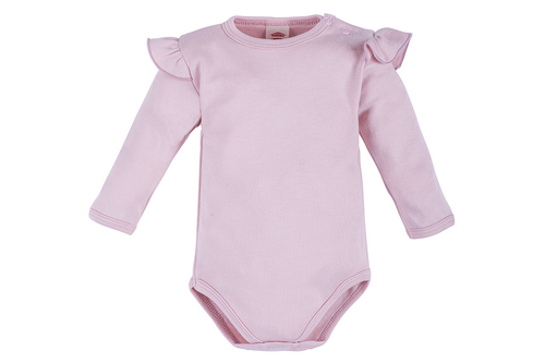 03228TDR "Rose Bonica" Body z długim rękawem Makoma ciemny róż