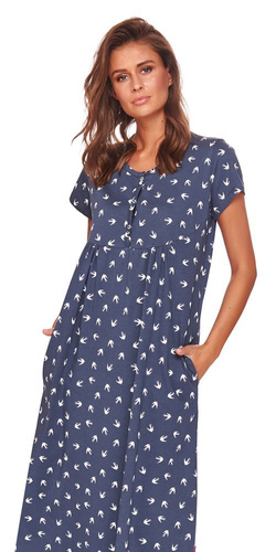 4119 Koszula Nocna ciążowa i do karmienia Doctor Nap - deep blue