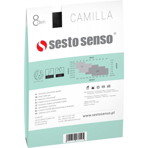 Camilla Pończochy samonośne 8 den Sesto Senso- cypria