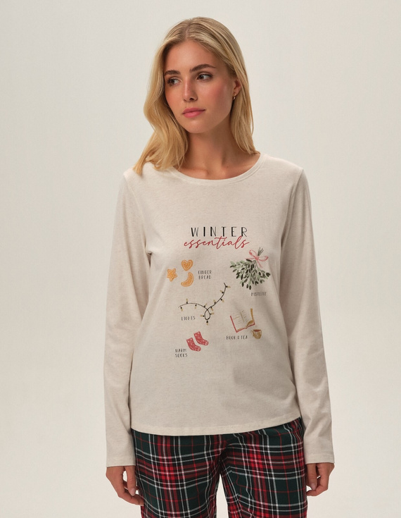 41902 Florencia Piżama Damska Henderson - beżowy