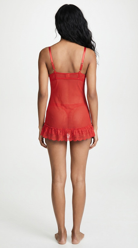 Koszulka Nuit Red LivCo tiulowa koronkowa zmysłowa regulowana