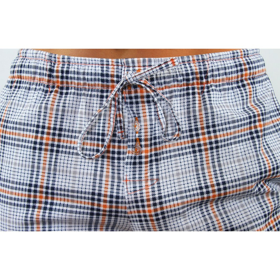 2379/29 Piżama Męska długi rękaw i spodnie Sesto Senso - pomarańczowy