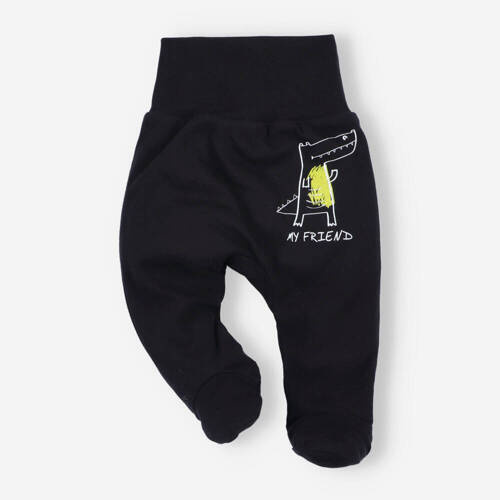 Crocodiles Półśpiochy z bawełny organicznej Nini czarny