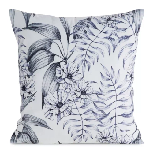 Poszewka 45x45 Mink 30 Eurofirany welur kwiaty dekoracyjna