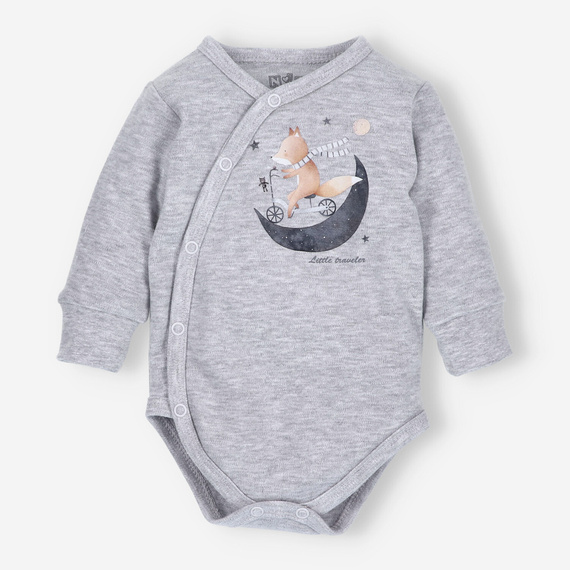 ABN-4622/SZM Space Tour Body kopertowe z bawełny organicznej Nini szary