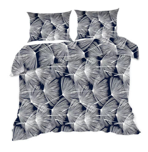 1727N Pościel bawełniana Classic E24 Karo dmuchawce granatowa biała– 100% bawełna, trwała, kolorowa, komplet 2-częściowy