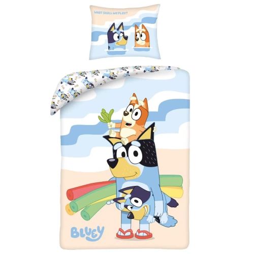 Pościel bawełniana Halantex Bluey Wakacje 160x200 dwustronna 70x80
