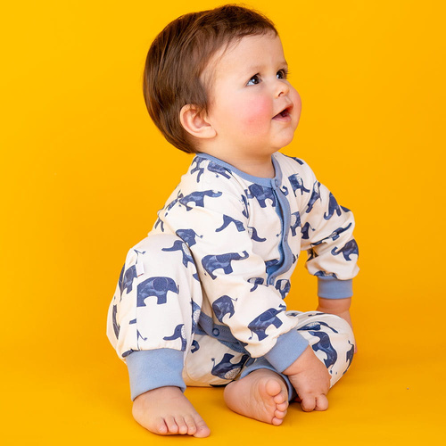 Elephant Pajac bez stópek Eevi - ecru