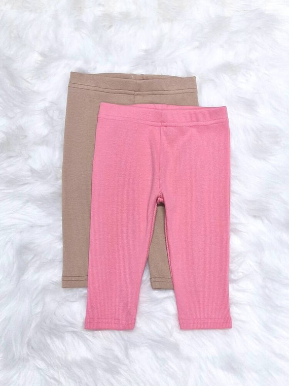 Rozalia legginsy prążek Bambarillo różowy