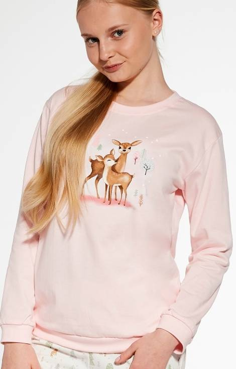 977/164, 978/164 Fall Piżama dziewczęca Cornette - różowy