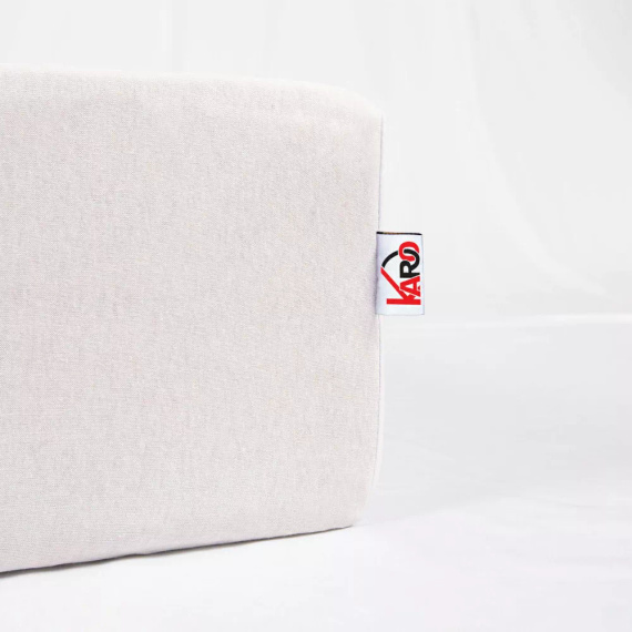 Constance prześcieradło jersey z gumką KARO - biały 001