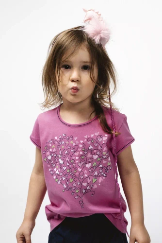 Ontega Piżama dziewczęca Italian Fashion - amarantowy/granatowy