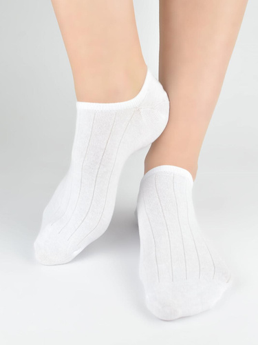 Stopki męskie Noviti ST075 silikon niewidoczne nie zsuwają się biały