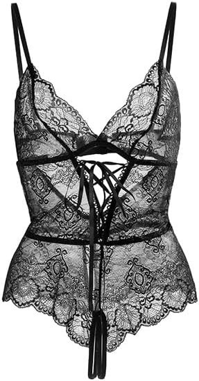 Body Eclipse Black LivCo tiulowe koronkowe regulowane zmysłowe