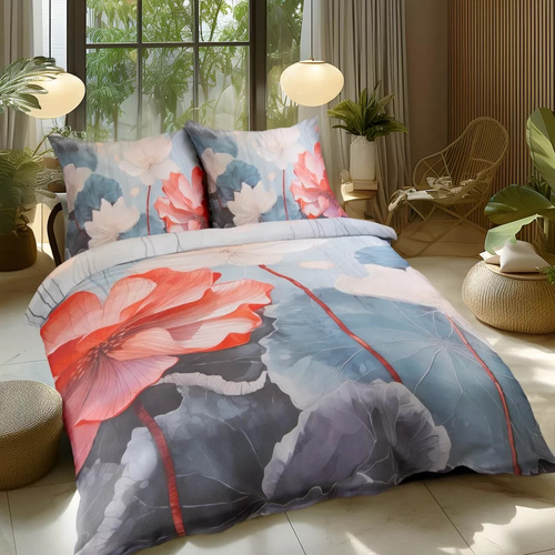 12406 Pościel satynowa kwiaty Darymex satynlove premium