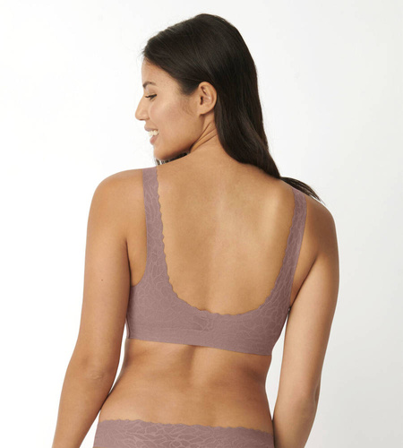 Zero Feel Lace Top Sloggi - cacao