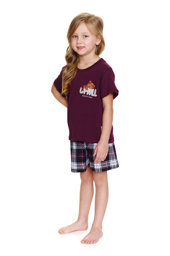 7202 "Chill" Piżama dziecięca Unisex Doctor Nap - burgundy